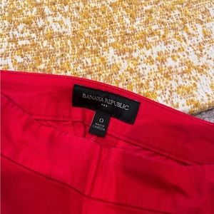 Banana Republic 4” Coral Red Sailor Button Shorts